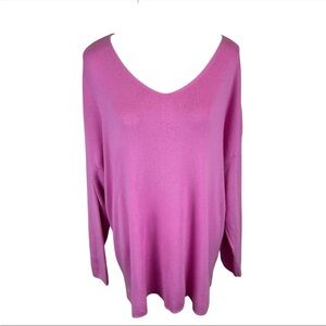 Talbots NWT Pink V-Neck Sweater 3/4 Sleeves - Size 3X